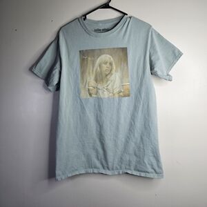 Billie Eilish Light Blue Graphic Tee